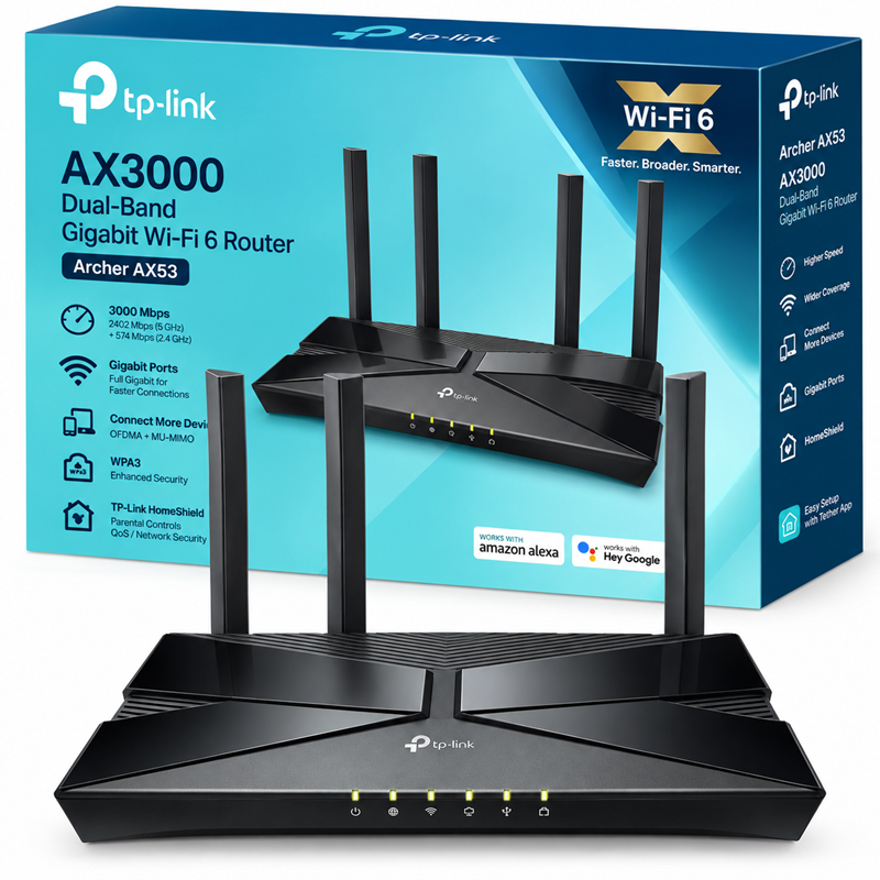 TP-Link Archer AX53 AX3000 Dual Band Gigabit Wi-Fi Router