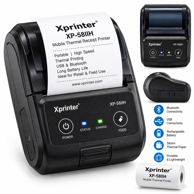 Xprinter XP-58IIH Mobile Thermal Receipt Printer