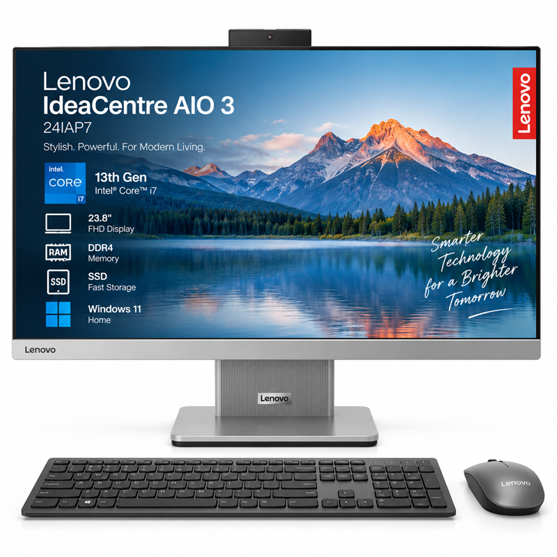 Lenovo IdeaCentre AIO 3 24IAP7 Core i7 13th Gen 23.8" All-in-One Desktop PC