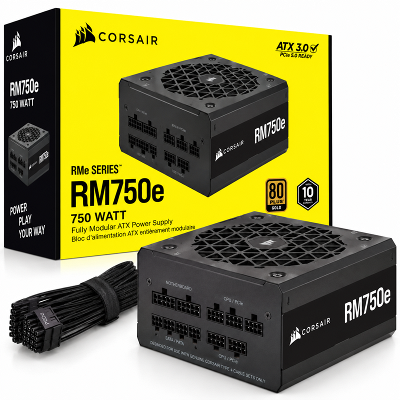 Corsair RM750e 750W 80 Plus Gold Power Supply